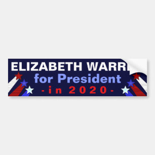 Autocollant De Voiture Elizabeth Warren Présidente démocrate des élection