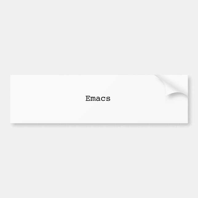 Autocollant De Voiture Emacs (Devant)
