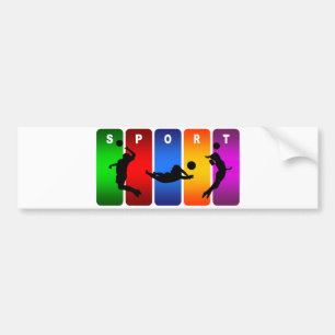 Autocollant De Voiture Emblème multicolore de volleyball