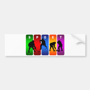 Autocollant De Voiture Emblème multicolore d'hockey