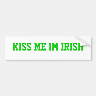AUTOCOLLANT DE VOITURE EMBRASSEZ-MOI L'IRLANDAIS IM