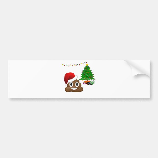 Autocollant De Voiture emoji de noël (Devant)