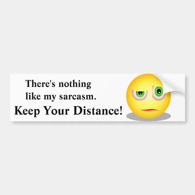 Autocollant De Voiture Emoji ignorant Sarcastique Personnaliser (Devant)