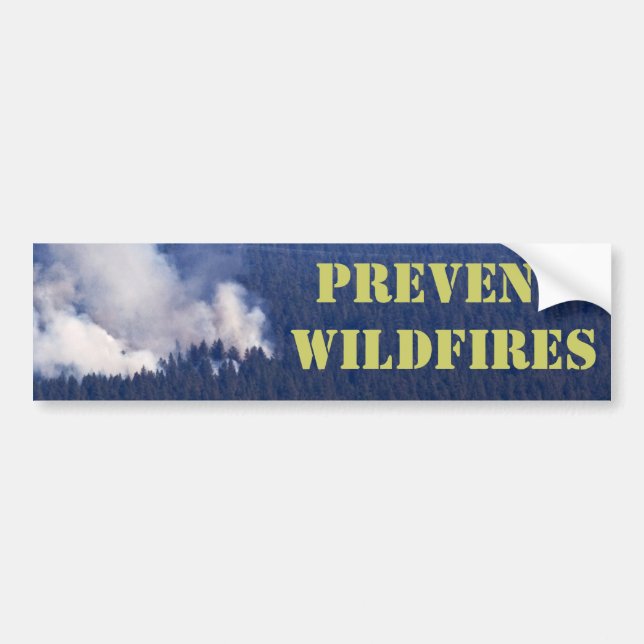 AUTOCOLLANT DE VOITURE EMPÊCHEZ LES FEUX DE FORÊT (Devant)