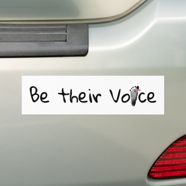 Autocollant De Voiture Empreinte bébé Pro-Life (En voiture)