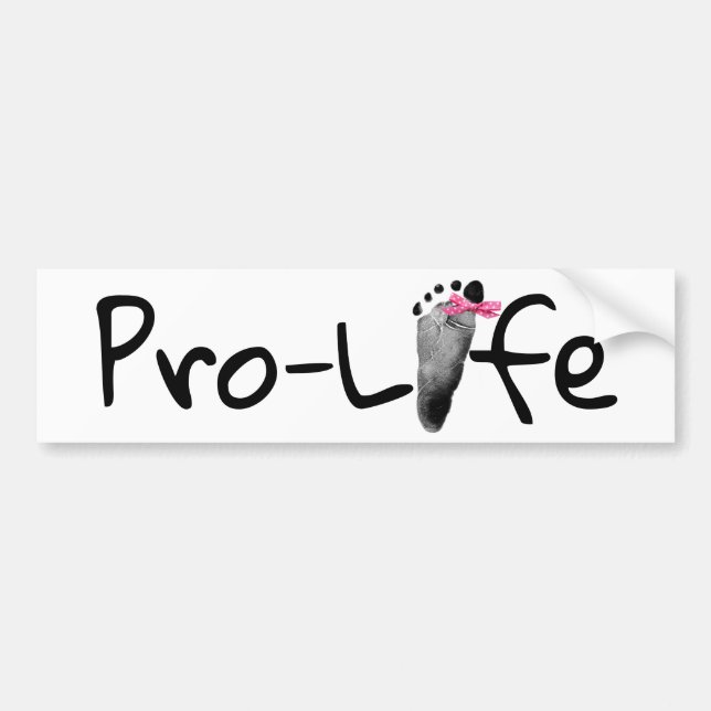 Autocollant De Voiture Empreinte bébé Pro-Life  (Devant)