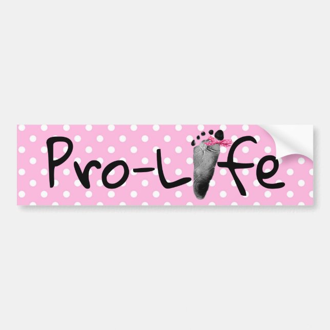Autocollant De Voiture Empreinte bébé Pro-Life avec la mâchoire (Devant)
