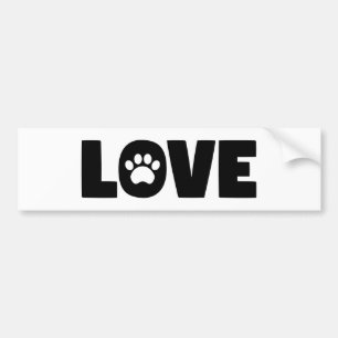 Autocollant De Voiture Empreinte de patte d'amour