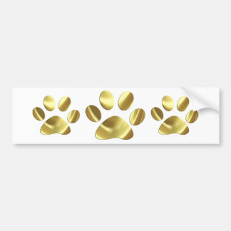 Autocollant De Voiture Empreinte de patte de chat d'or