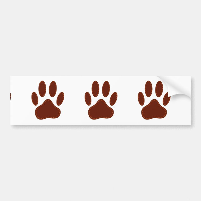 Autocollant De Voiture Empreinte de patte de chien à pattes (Devant)