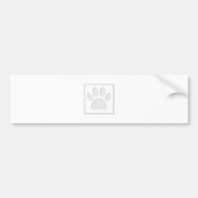 Autocollant De Voiture Empreinte de patte de chien coupé (Devant)
