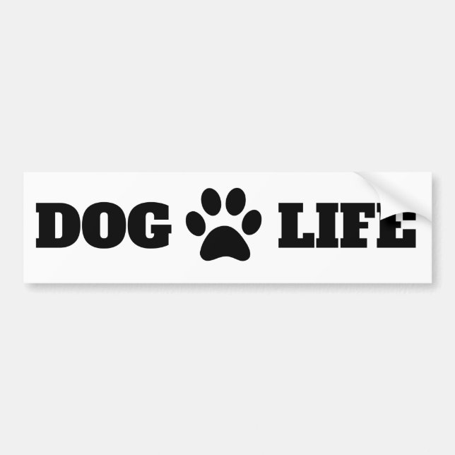 Autocollant De Voiture Empreinte de patte de la vie de chien mignon (Devant)