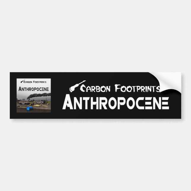 Autocollant De Voiture Empreintes Carbone - Anthropocène (Devant)
