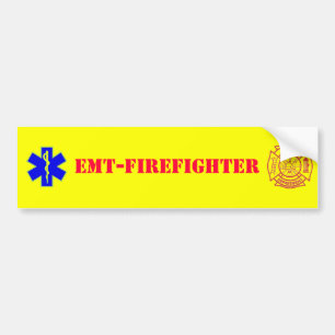 Autocollant De Voiture EMT-FIREFIGHTER - adhésif pour pare-chocs