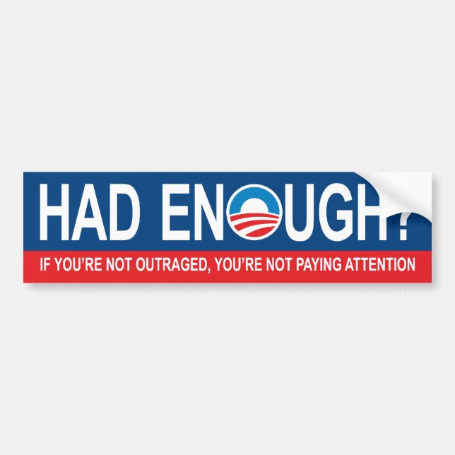 Autocollant De Voiture En Avait-Il Assez ? Sticker anti-Obama (Devant)