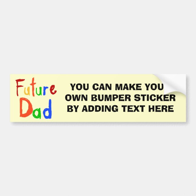 Autocollant De Voiture Enfant Texte Futur Papa T-shirts et cadeaux (Devant)