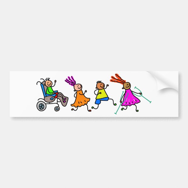 Autocollant De Voiture Enfants handicapés (Devant)