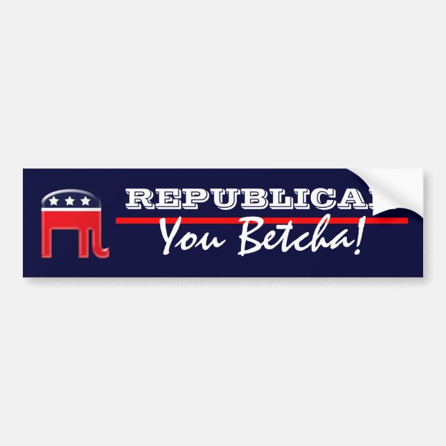 Autocollant De Voiture Énonciation patriotique de Parti Républicain drôle (Devant)
