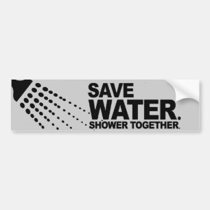 Autocollant De Voiture ENREGISTRER LA DOUCHE D'EAU ENSEMBLE -.png