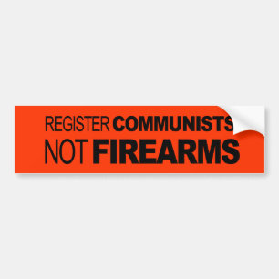 Autocollant De Voiture Enregistrer les communistes et non les armes à fe