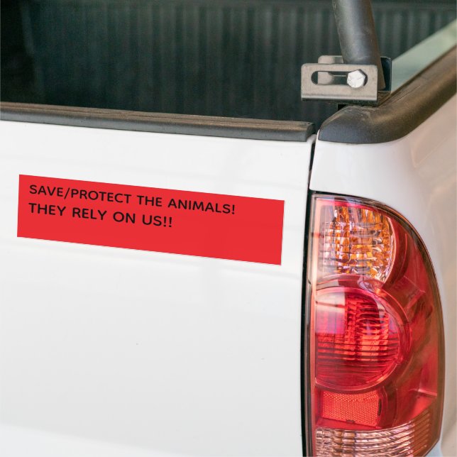 AUTOCOLLANT DE VOITURE ENREGISTREZ/PROTÉGEZ LES ANIMAUX ! ILS NOUS REPOSE (Sur camion)