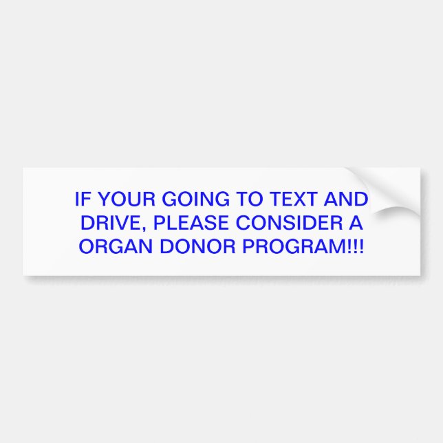 Autocollant De Voiture entraînement distrait (Devant)