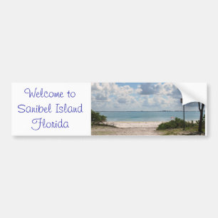 Autocollant De Voiture Entrée à la plage de Sanibel
