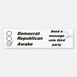 Autocollant De Voiture envoyez un tiers de vote de message