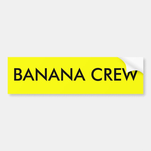 AUTOCOLLANT DE VOITURE ÉQUIPAGE DE BANANE (Devant)
