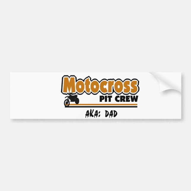 Autocollant De Voiture Équipage Motocross Pit (Devant)