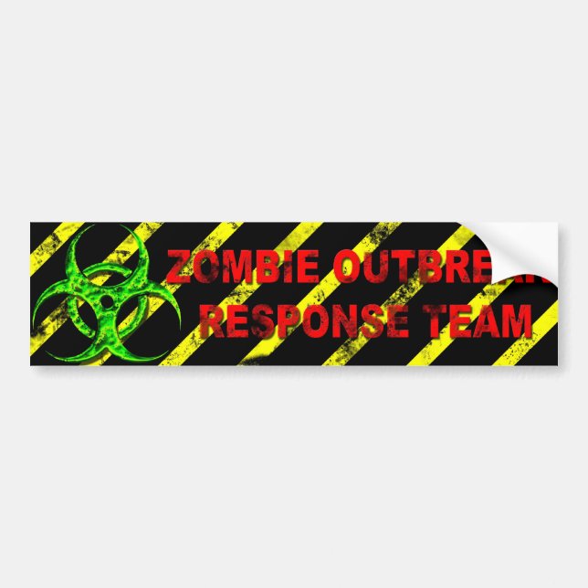 Autocollant De Voiture Équipe de réponse de manifestation de zombi (Devant)