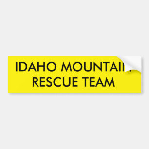 AUTOCOLLANT DE VOITURE ÉQUIPE DE SECOURS DE MONTAGNE DE L'IDAHO