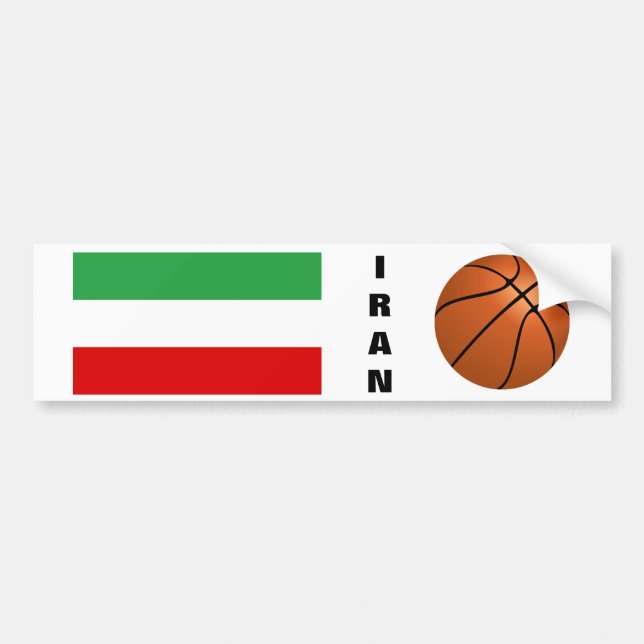 Autocollant De Voiture Équipe d'Iran de basket-ball (Devant)