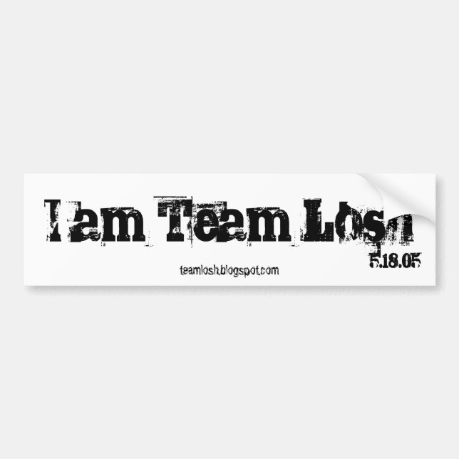 Autocollant De Voiture Équipe Losh Bumpersticker (Devant)