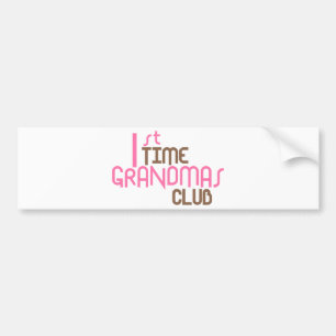 Autocollant De Voiture ęr Club de grand-mamans de temps (rose)