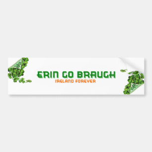 Autocollant De Voiture Erin Go Braugh Irlande Pour toujours