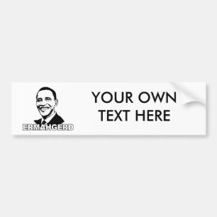 AUTOCOLLANT DE VOITURE ERMAHGERD OBAMA - .PNG