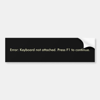 Autocollant De Voiture Erreur : Clavier non joint