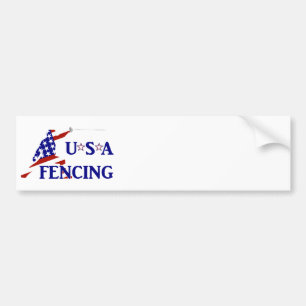 Autocollant De Voiture Escrime Patriotique USA En Garde Sports