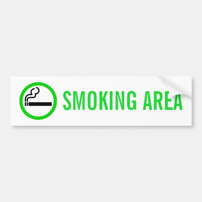 AUTOCOLLANT DE VOITURE ESPACE FUMEUR (Devant)