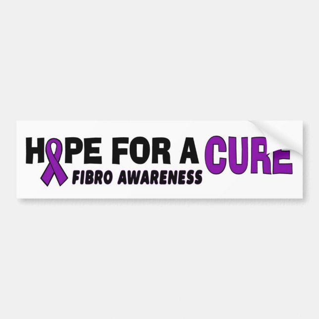 Autocollant De Voiture Espoir pour un traitement… fibro (Devant)