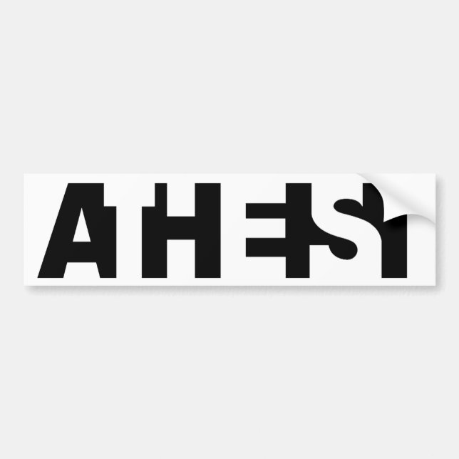 AUTOCOLLANT DE VOITURE ESSAI ATHÉE D'OEIL (Devant)