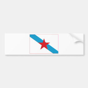 Autocollant De Voiture Estreleira - Bandera Independentista Gallega