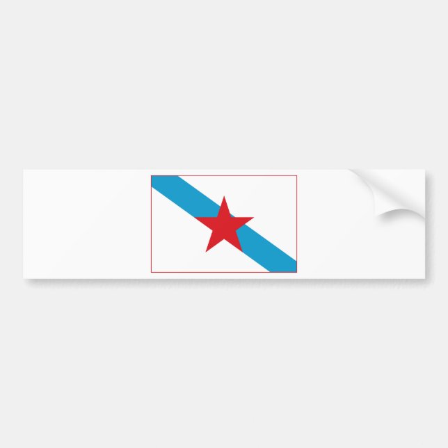 Autocollant De Voiture Estreleira - Bandera Independentista Gallega (Devant)