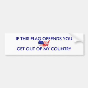 Autocollant De Voiture Etats-Unis-drapeau, SI CE DRAPEAU OFFENSE YOUGET