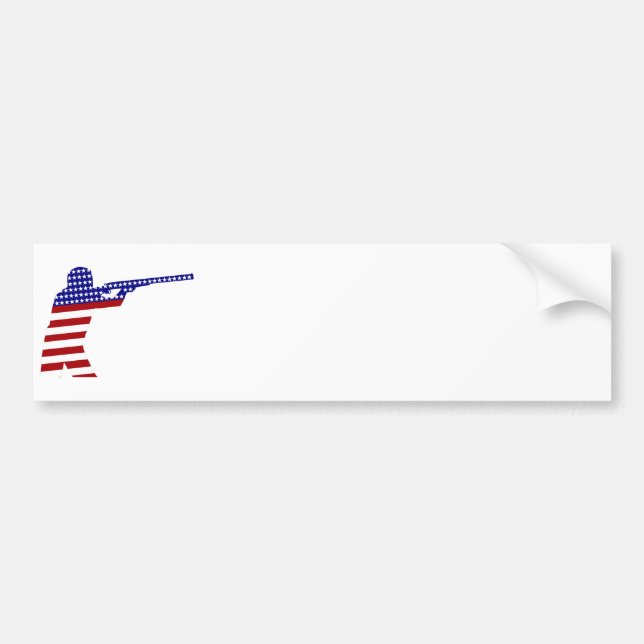 Autocollant De Voiture Etats-Unis Fusillade patriotique (Devant)