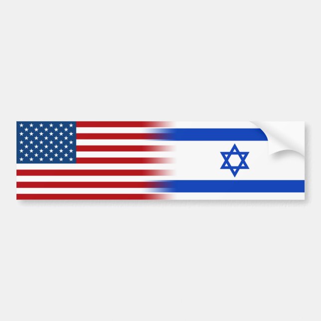 Autocollant De Voiture États-Unis Israël Alliés Drapeau américain Israël (Devant)