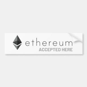 Autocollant De Voiture Ethereum accepté ici Sticker Decal