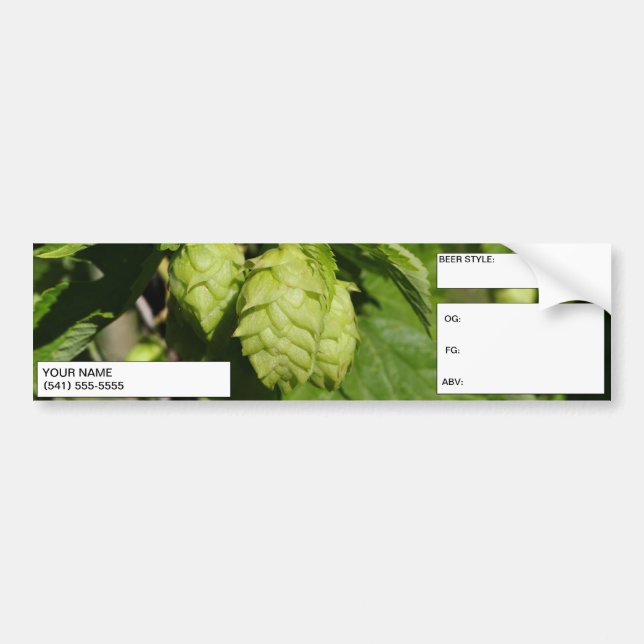 Autocollant De Voiture Étiquette bébête du barillet de Homebrewer (Devant)