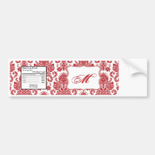 Autocollant De Voiture Étiquette bouteille d'eau rouge Crimson blanc Dama